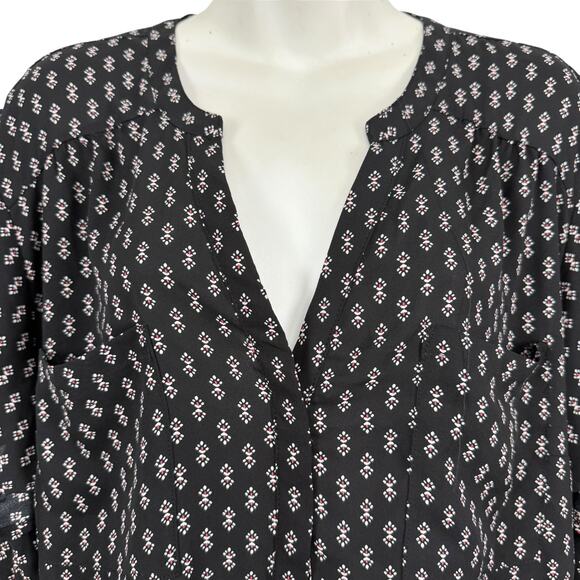 Torrid Harper Short Sleeve Georgette Black Print Flutter Sleeve Top Shirt sz 3X - Picture 5 of 16